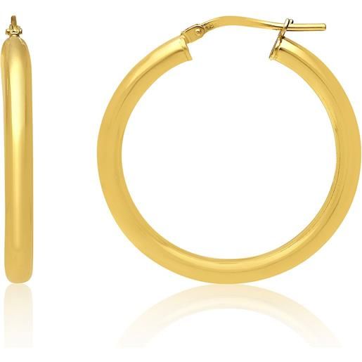 LUXURY MILANO orecchini alexandra a cerchio in argento