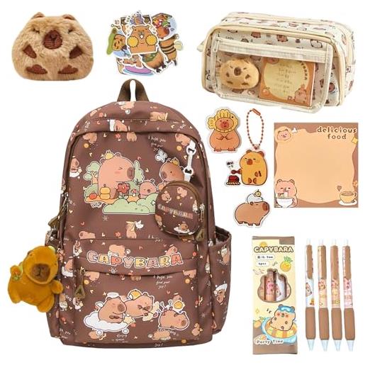Borsa Ita Capybara Kawaii, Zaino E Tracolla Per Ragazze E Donne, Grande Capacità, Design Carino E Resistente