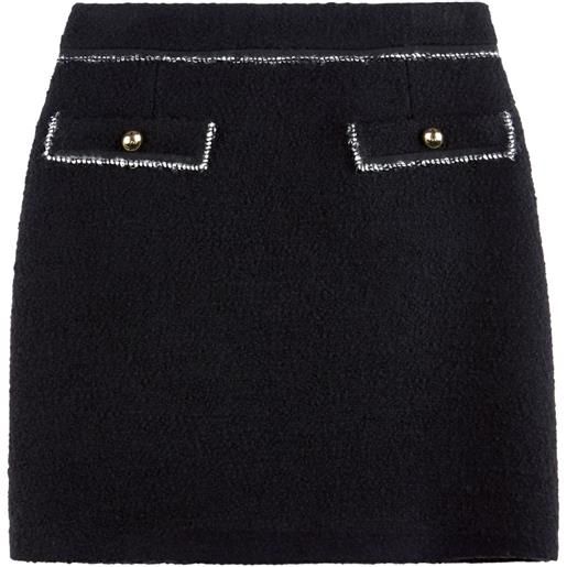 Fay minigonna bouclé - nero