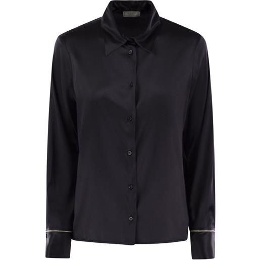 Peserico camicia con bottoni - blu