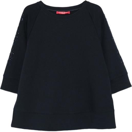 Marina Rinaldi felpa con decorazione - blu