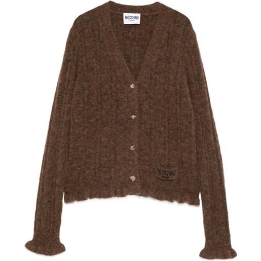 MOSCHINO JEANS cardigan con bottoni - marrone