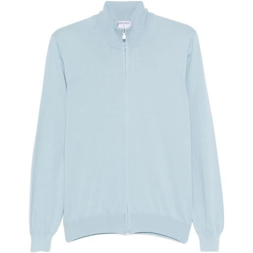 Gran Sasso cardigan con zip - blu