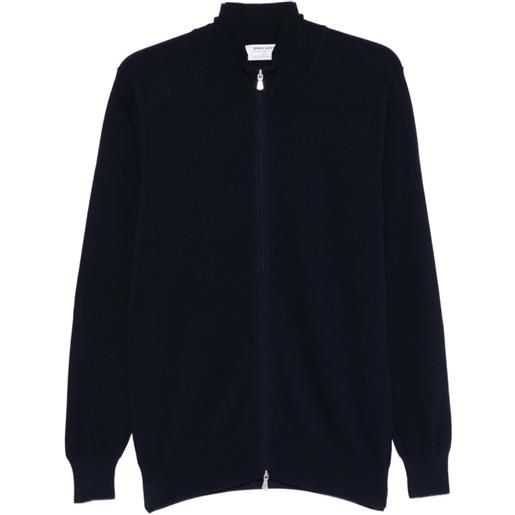 Gran Sasso cardigan con zip - blu
