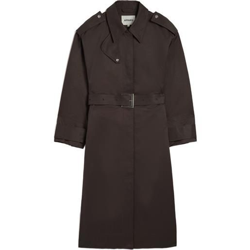 Apparis trench joan con cintura - nero