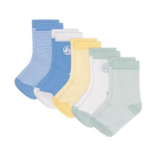Petit Bateau 5 paia di calzini per bambini in cotone a righe