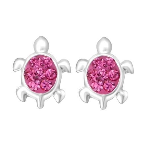 LES POULETTES BIJOUX Orecchini Placcato Oro Tartaruga Delle Galapagos, Confezione Regalo, Design Francese