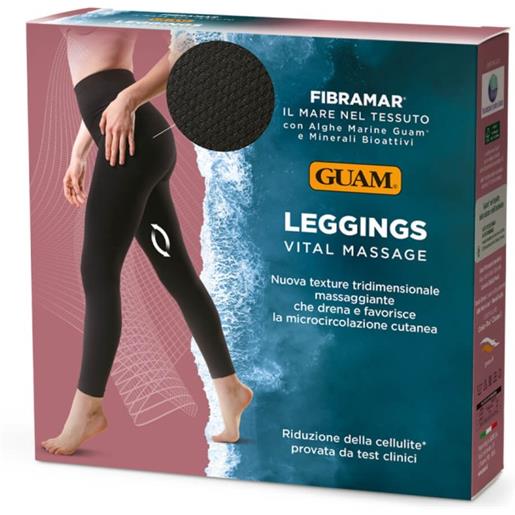 Guam fibramar leggings vital massage massaggiante drenante taglia l/xl, 1 pezzo