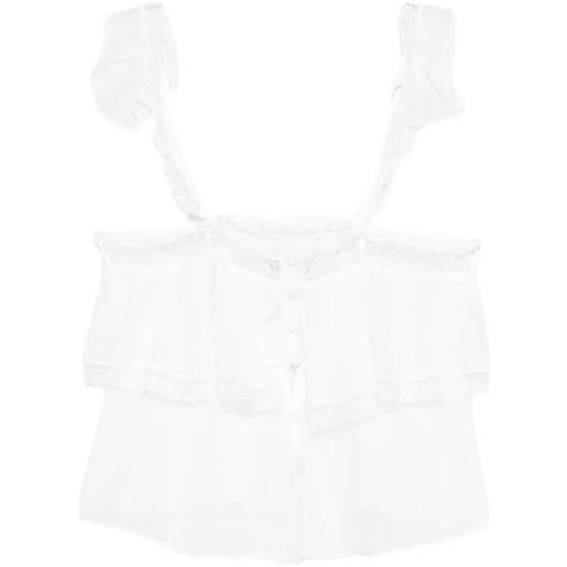 Forte Forte top con ruches - bianco