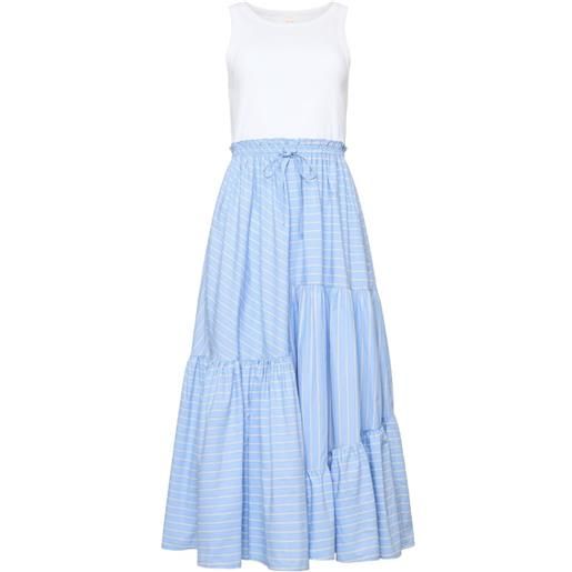 Cinq A Sept abito midi robyn a righe - blu