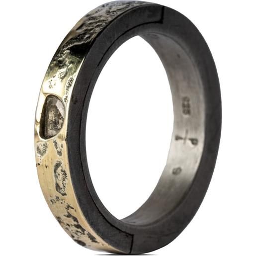 Parts of Four anello sistema in argento sterling placcato oro 18kt con diamanti