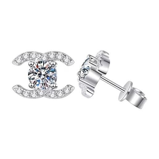 Orecchini in Argento 925 Baguette Scalare