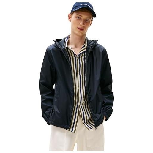Tommy Hilfiger uomo giacca da mezza stagione hooded con cappuccio, blu (cloudy blue), s