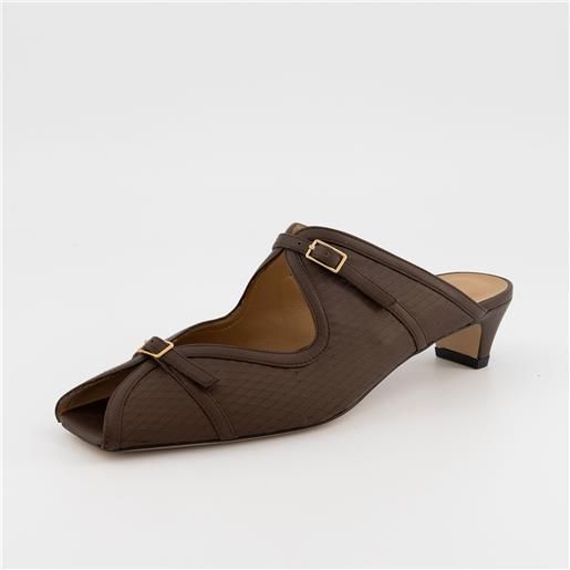 Galieti sabot in pelle stampa rettile con tacco 4,5 cm