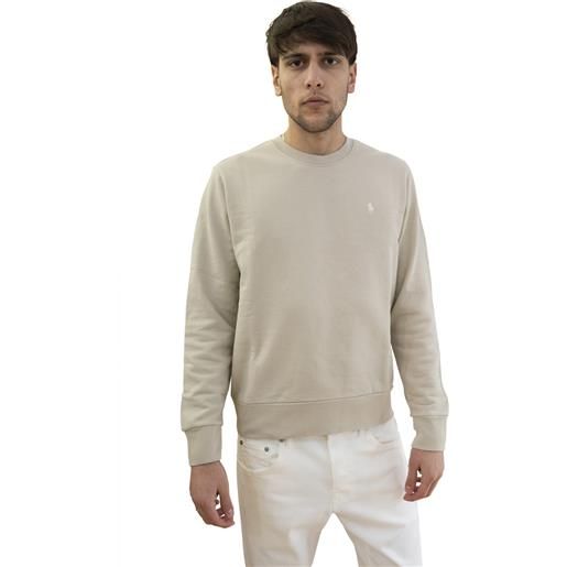Felpa beige girocollo loop. Back