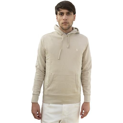 Felpa beige uomo loopback