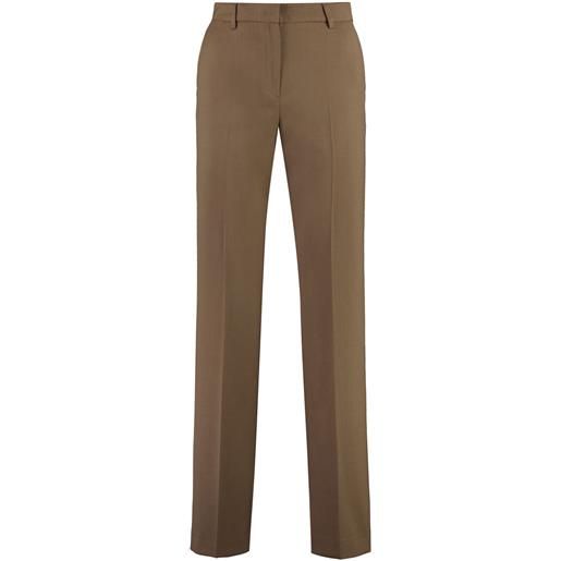 PT Torino pantaloni ambra in misto lana - marrone