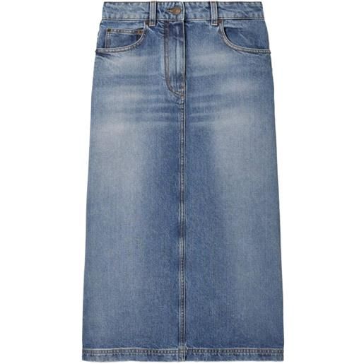 Tory Burch gonna in denim - blu