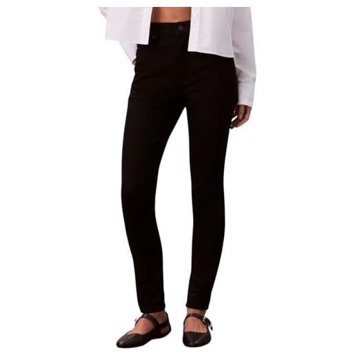 Calvin Klein high rise skinny jean lv047d740g jeans, black (ck classic black), 28 w/30 l donna