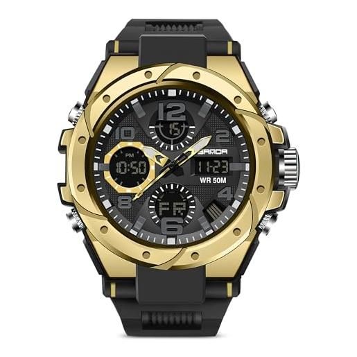 Timever Orologio Uomo,Orologio Digitale con Sveglia,Cronometro,Data