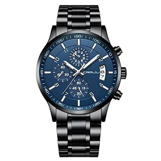 Acquista Orologio da polso da uomo di lusso in oro rosa Orologio da uomo cronografo luminoso impermeabile militare Orologio da uomo al quarzo in acciaio inossidabile in Italia a partire da 26