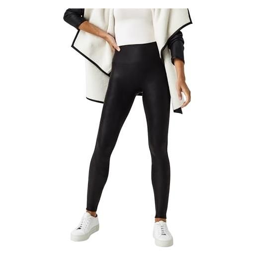Lishang Leggins Pelle Donna Vita Alta Pantaloni Ecopelle Leggings Similpelle Sexy Push Up per Sportivi Palestra Danza