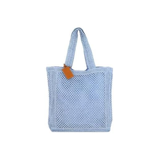 Me-Fui borsa mare in paglia ma25-a076sb sky blue
