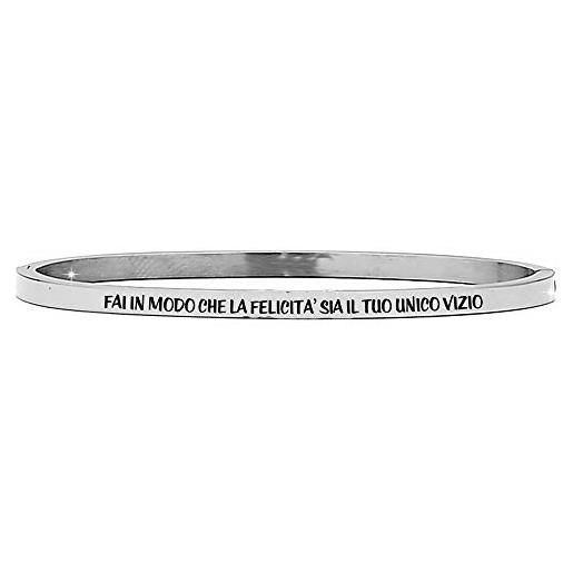 Bracciale Donna In Acciaio Con Frase Per Cognata - Prodotto In Italia - Regalo Emozionale