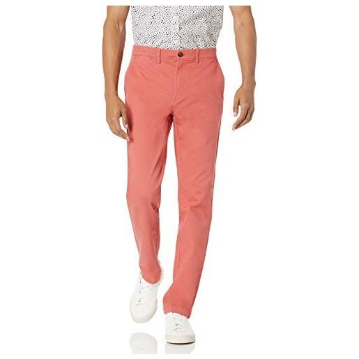Amazon Essentials pantaloni chino casual elasticizzati da indossare tutto il giorno, vestibilità aderente uomo , nero, 30w / 34l