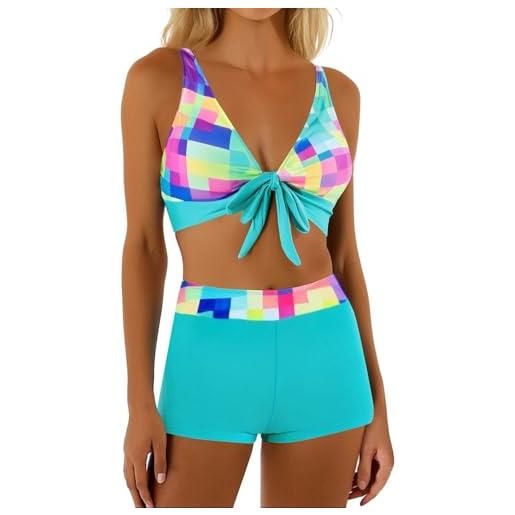 Nuovo 4XL Plus Size Costumi da bagno 2 pezzi Set da donna a vita alta Push Up Bikini Set con stampa floreale Estate Grandi costumi da bagno acquista in modo economico - spedizione
