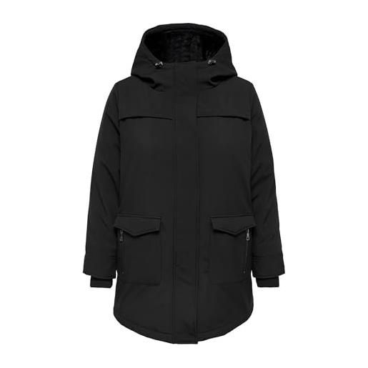 Only carmakoma carmaastricht softshell parka otw noos cappotto funzionale, donna, nero, m