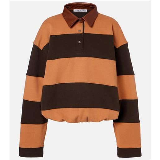 Acne Studios felpa folio in pile di cotone a righe