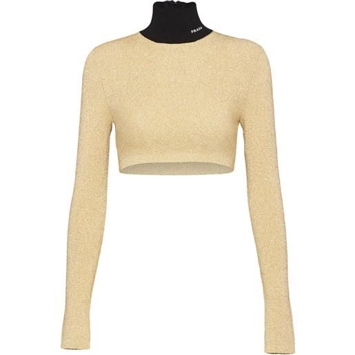 Prada maglione a collo alto - oro
