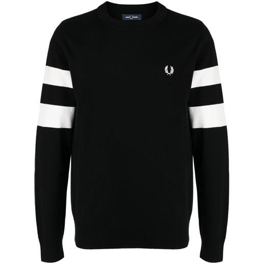 Fred Perry felpa con ricamo - nero