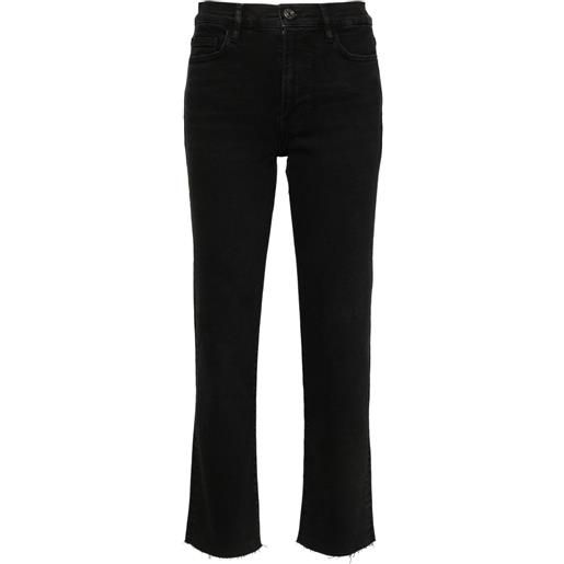 FRAME jeans dritti a vita alta - nero