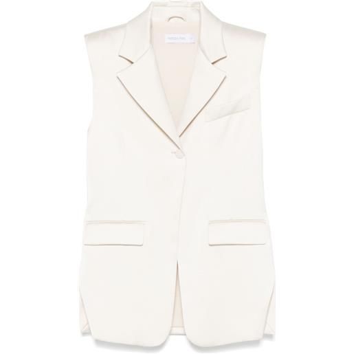 Patrizia Pepe gilet con finitura satinata - bianco
