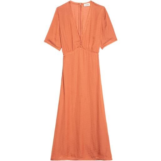 Zadig&Voltaire abito midi rhodral - arancione