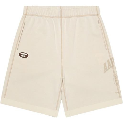AAPE BY *A BATHING APE® bermuda con logo - toni neutri