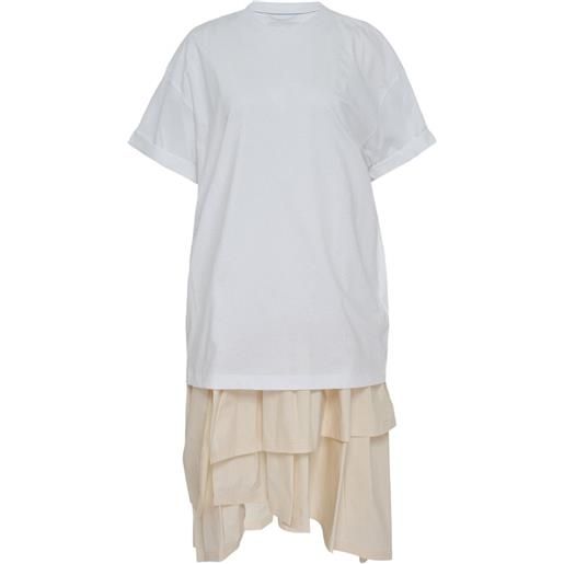3.1 Phillip Lim abito modello t-shirt a strati - bianco