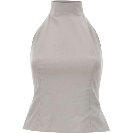 REMAIN top con scollo all'americana - grigio