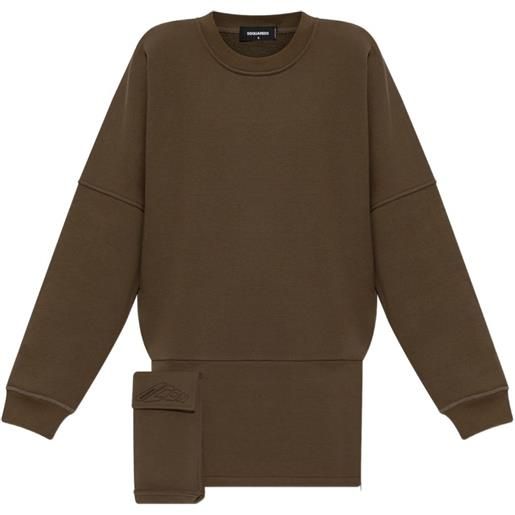 DSQUARED2 abito modello felpa asimmetrico - verde