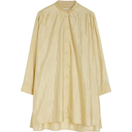 Jil Sander chemisier corto con colletto alla coreana - giallo