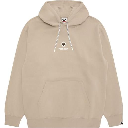 AAPE BY *A BATHING APE® felpa smanicata con logo e cappuccio - toni neutri