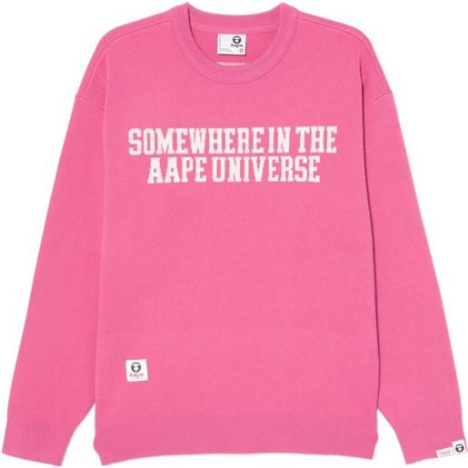 AAPE BY *A BATHING APE® felpa con logo - rosa