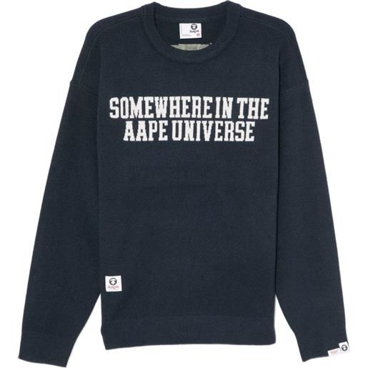 AAPE BY *A BATHING APE® felpa con logo - blu