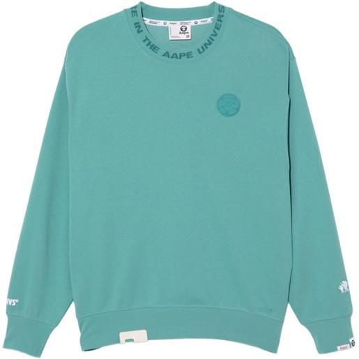 AAPE BY *A BATHING APE® felpa moonface - blu