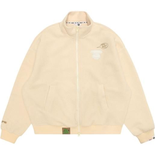 AAPE BY *A BATHING APE® giacca con zip ricamata - toni neutri