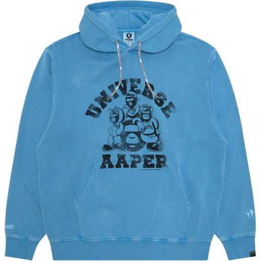 AAPE BY *A BATHING APE® felpa con cappuccio - blu