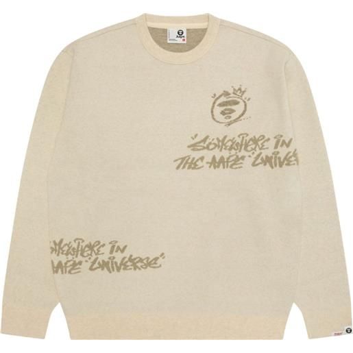 AAPE BY *A BATHING APE® maglione girocollo - toni neutri