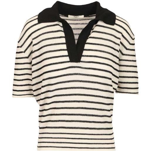 Barena t-shirt con scollo a v - toni neutri